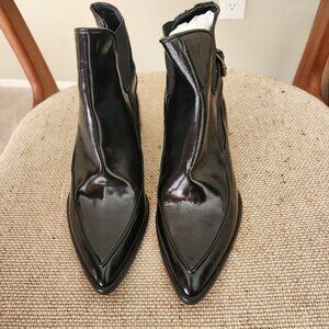NEW Zara Woman Patent Leather Boots Size 8.5